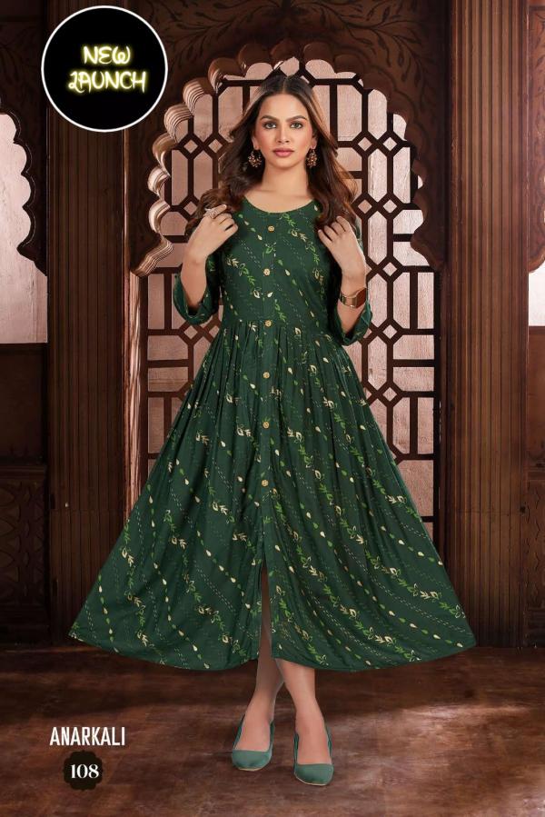 Trendy New Anarkali Vol 1 Rayon Designer Exclusive Kurti Collection